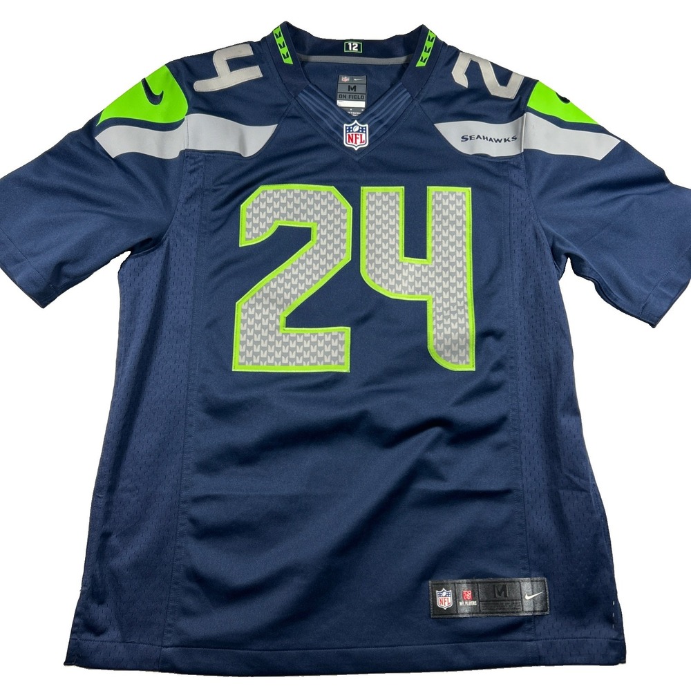 Nike Seattle Seahawks On Field Jersey Men's Medium Marshawn Lynch 24 Football